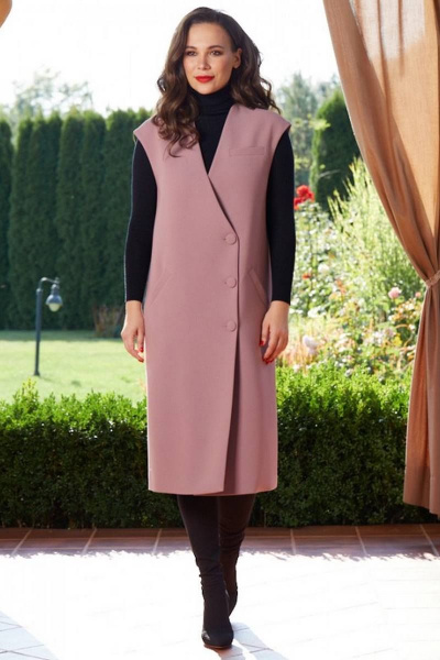 Сарафан Teffi Style L-1523 пыльно-розовый - фото 3