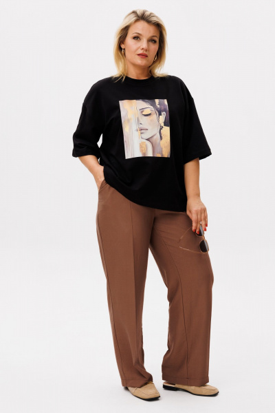 Футболка OVERYOU М205/1 черный - фото 2