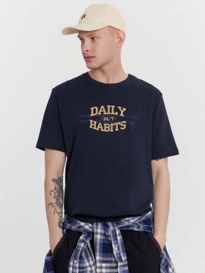 Футболка Mark Formelle 111931/24-4424П-0 неви_печать_2_сл_на_пол - фото 32