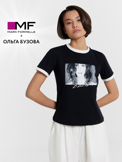 Футболка Mark Formelle 112936/24-33056П-5 черный_печать_3_сл_на_пол - фото 6
