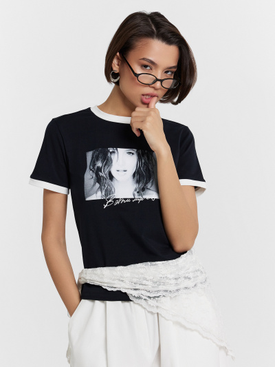 Футболка Mark Formelle 112936/24-33056П-5 черный_печать_3_сл_на_пол - фото 10