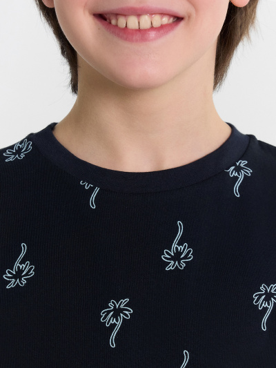 Футболка Mark Formelle 113379-2/25-37883П-0 голубая_дымка_пальмы_на_т.синем_2_сл_1изд_печ_на_ - фото 39