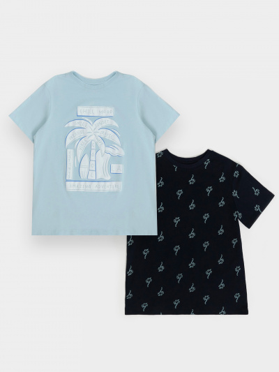 Футболка Mark Formelle 113379-2/25-37885П-0 голубая_дымка_пальмы_на_т.синем_2_сл_1изд_печ_на_ - фото 26