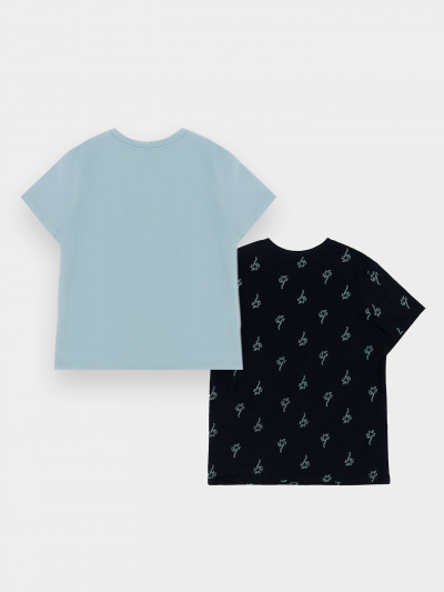 Футболка Mark Formelle 113379-2/25-37885П-0 голубая_дымка_пальмы_на_т.синем_2_сл_1изд_печ_на_ - фото 40