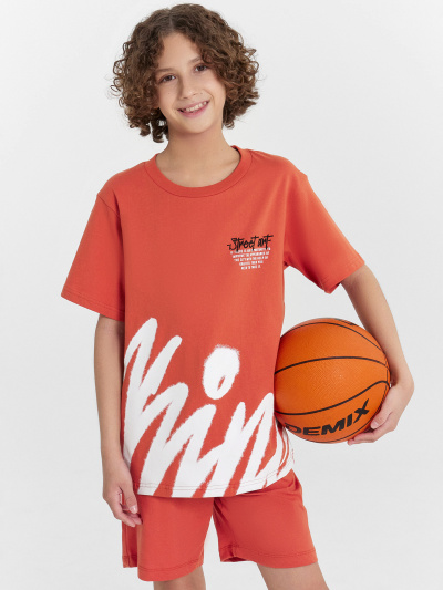 Футболка Mark Formelle 113433/24-26095П-0 оранжевый_терракот_печать_1_сл_на_пол_1сл_на_пол - фото 23