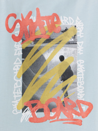 Футболка Mark Formelle 113433/24-26097П-0 голубая_дымка_печать_3_сл_на_пол - фото 17