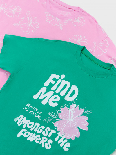 Футболка Mark Formelle 117843-2/25-37581П-0 зеленый_топаз_цветы_на_розовом_1_сл_1изд_на_пол - фото 89