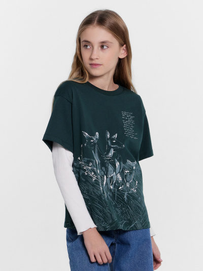 Футболка Mark Formelle 117915/24-26207П-0 т.зеленый_печать_3_сл_на_пол - фото 20