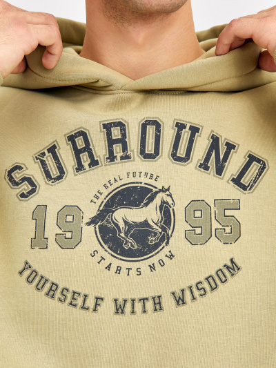 Худи Mark Formelle 121806-1/22/3297П-7П пыльный_хаки_печать_2_сл_на_пол - фото 99