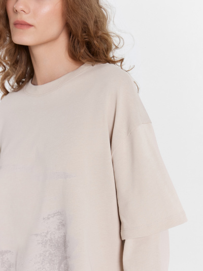 Джемпер Mark Formelle 122988/24-29640П-0 белый_песок_печать_1_сл_на_пол_1сл_на_спинке_1сл_те - фото 100