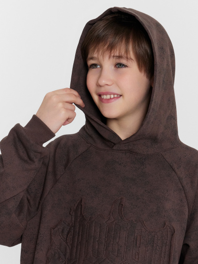 Худи Mark Formelle 123418/24-32498П-7-2 коричневый_acid_wash_574_D_2_вышивка - фото 32