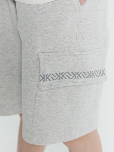 Шорты Mark Formelle 133348/24-26164П-7 серый_меланж_4306_А_печать_2_сл_на_ЛВ_клапане - фото 96