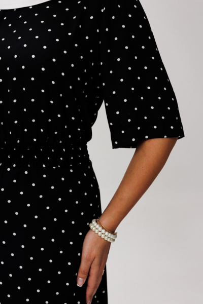 Платье Mislana 1206 черный/горошек - фото 7