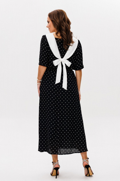 Платье Mislana 1206 черный/горошек - фото 6