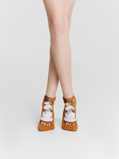 Носки Mark Formelle 406A-3182/B4-253406A кэмел_молочный_сер.меланж_рис.3182 - фото 17