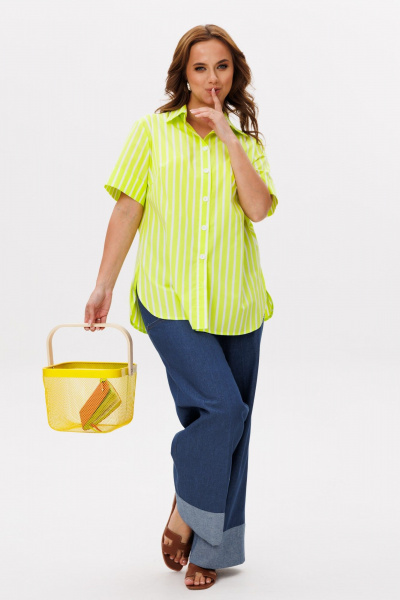 Блуза Mislana 1225бл лимонный - фото 4