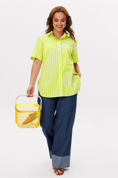 Блуза Mislana 1225бл лимонный - фото 3