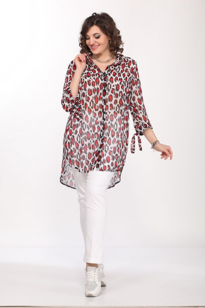 Блуза ELLETTO old 3223 черно-красная - фото 5