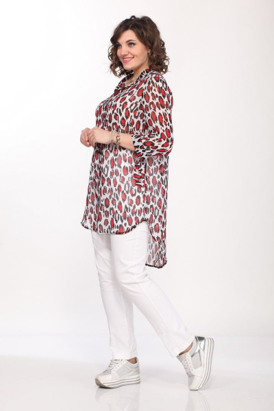 Блуза ELLETTO old 3223 черно-красная - фото 4