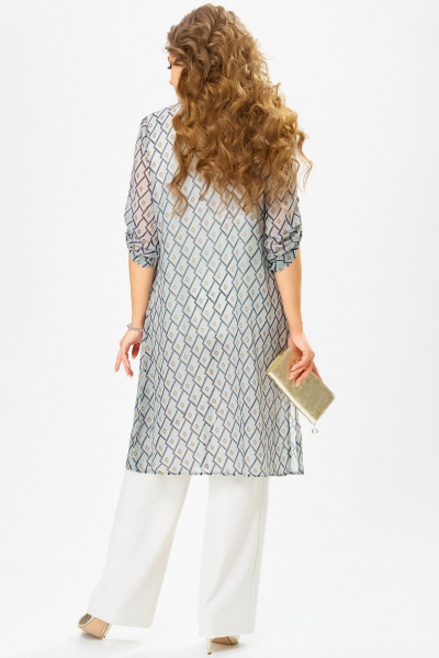 Брюки, кардиган, топ Fita 1594 пыльно-землянистый +бежевый - фото 8