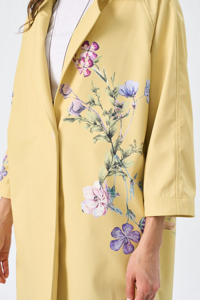 Яркий летний плащ прямого силуэта с карманами и регланом Art Ribbon M3692K - фото 8