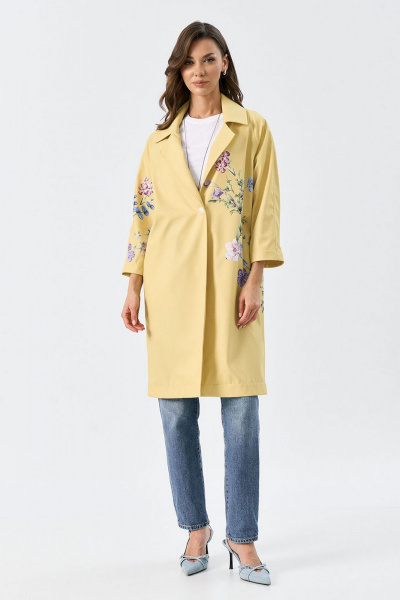 Яркий летний плащ прямого силуэта с карманами и регланом Art Ribbon M3692K - фото 1