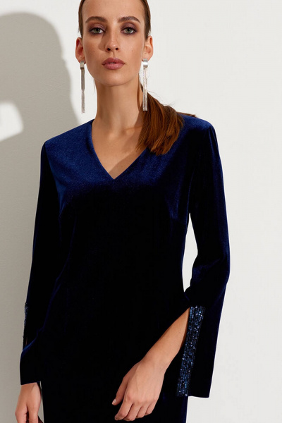 Платье Nelva 51444 синий - фото 2