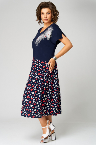 Платье Мишель стиль 1286 темно-синий - фото 4