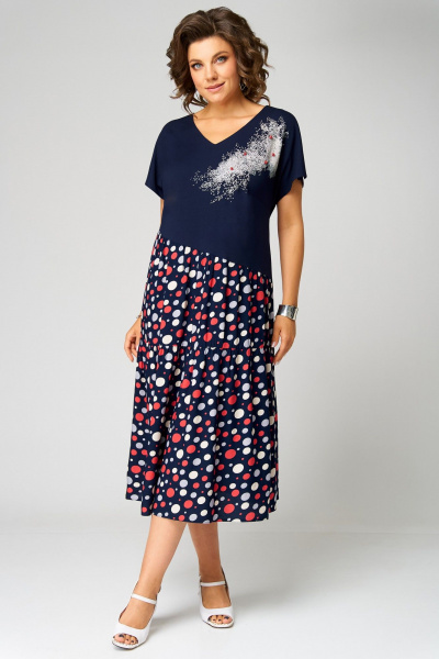 Платье Мишель стиль 1286 темно-синий - фото 3