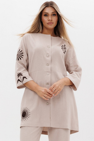 Брюки, туника Ma Сherie 3159 бежевый - фото 5