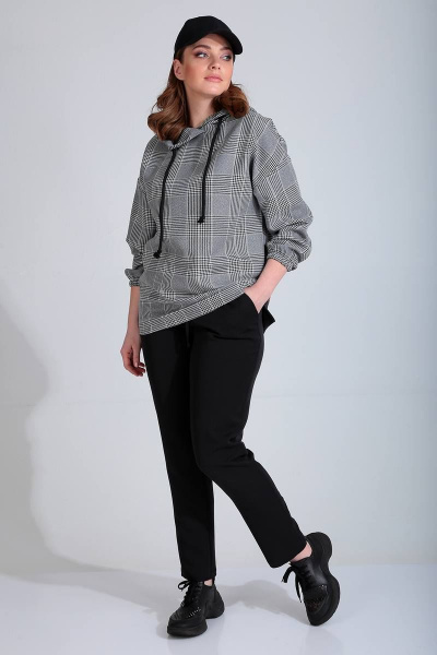 Демисезонный женский спорт-шик комплект джемпер и брюки Liona Style 775 - фото 2