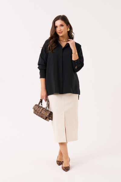 Блуза Панда 189543w черный - фото 2