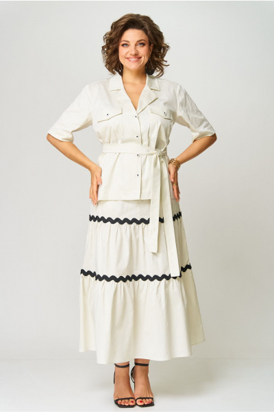 Жакет, юбка Andina city 9074-25 слоновая_кость - фото 1