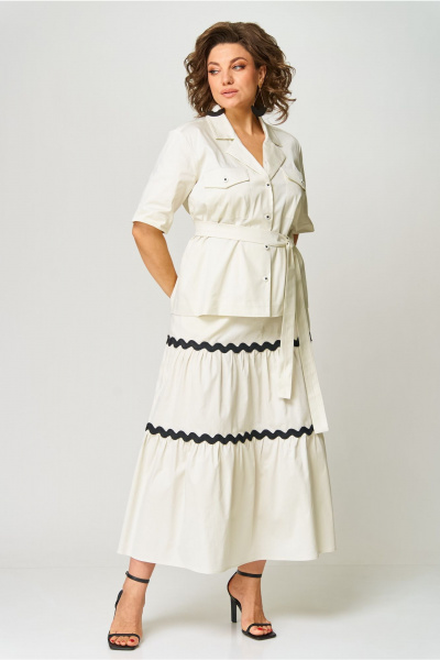 Жакет, юбка Andina city 9074-25 слоновая_кость - фото 6