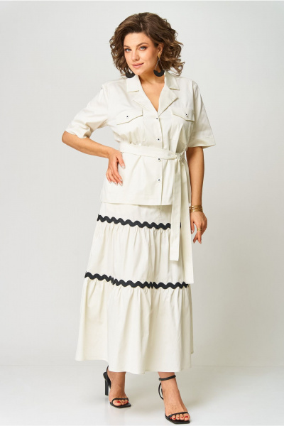 Жакет, юбка Andina city 9074-25 слоновая_кость - фото 5