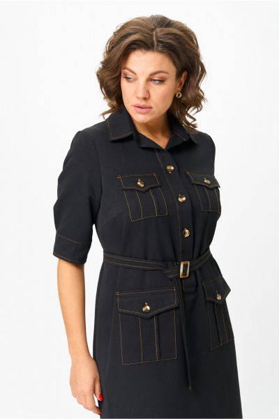 Платье Andina city 8035-25 черный - фото 8