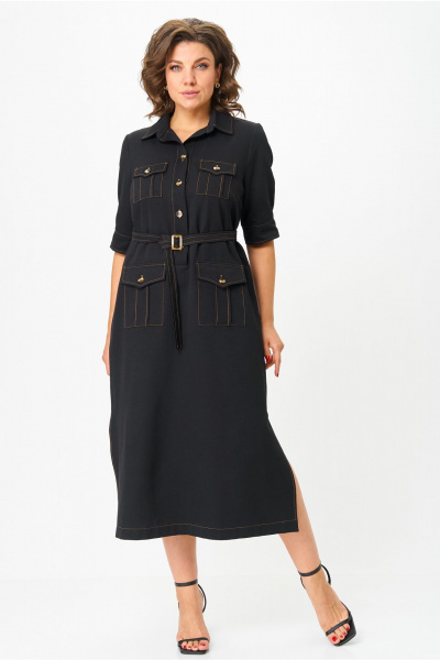 Платье Andina city 8035-25 черный - фото 5