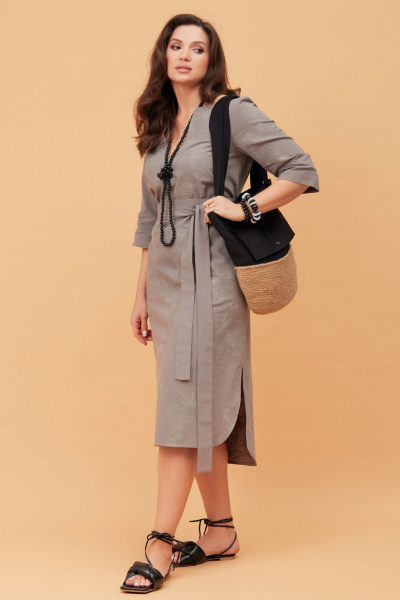 Платье Andina city 8022-24 серый - фото 5