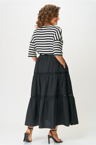 Блуза Andina city 3012-25 белый_черный - фото 9