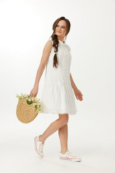 Платье ElPaiz 1243 белый - фото 2