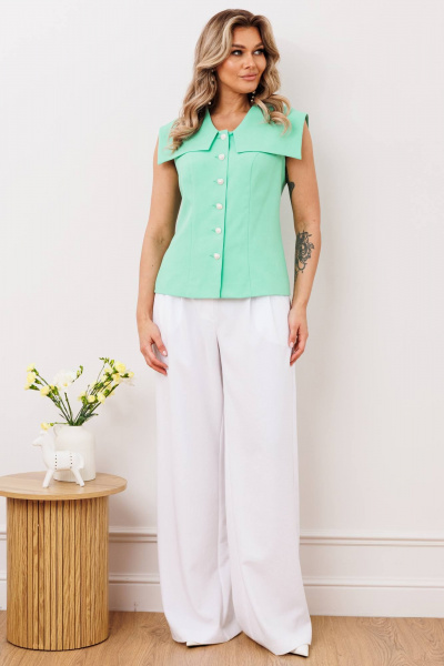 Блуза, брюки Мода Юрс 2908 мята - фото 1
