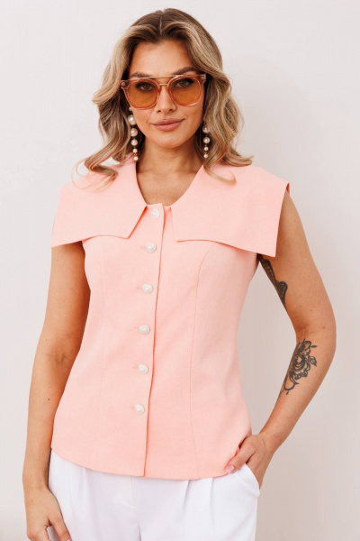 Блуза, брюки Мода Юрс 2908 персик - фото 2