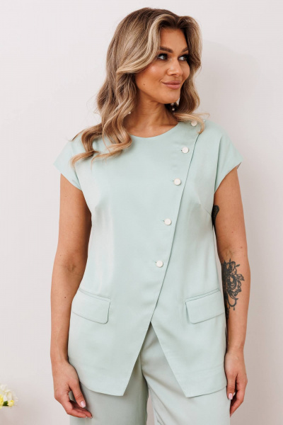 Брюки, жилет Мода Юрс 2909 мята - фото 2