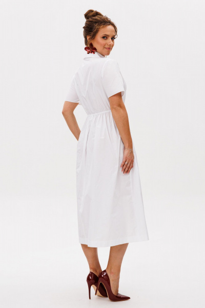 Накидка, платье Mubliz 253 белый-сетка - фото 13