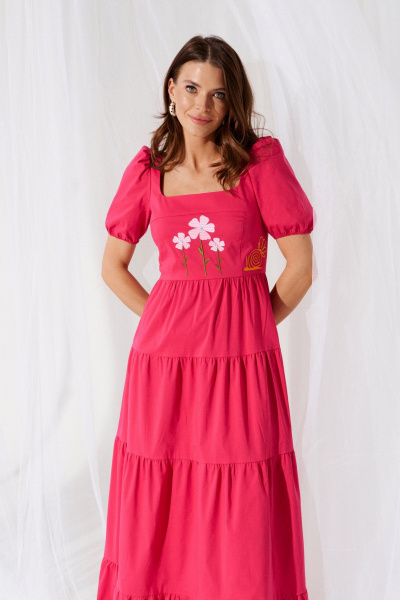 Платье ELLETTO 1091 фуксия - фото 2