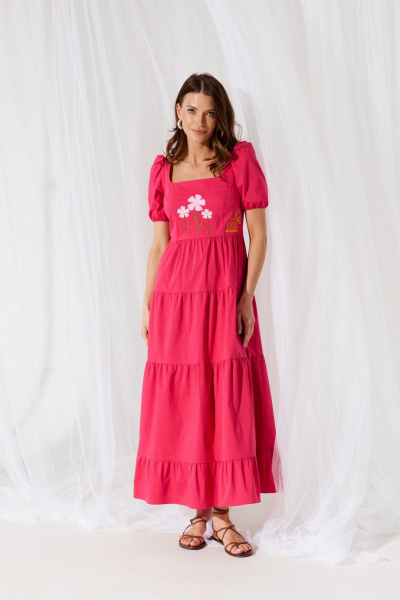 Платье ELLETTO 1091 фуксия - фото 1