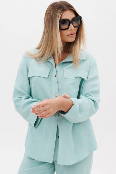 Брюки, рубашка Ma Сherie 3160 мятный - фото 8