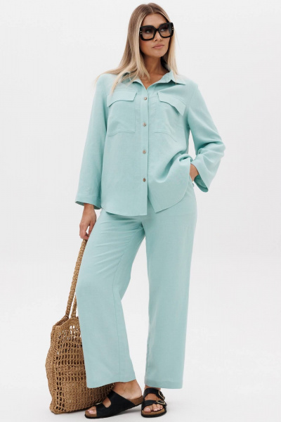 Брюки, рубашка Ma Сherie 3160 мятный - фото 6
