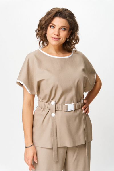 Блуза, брюки AMUARt 1046-1 капучино - фото 11