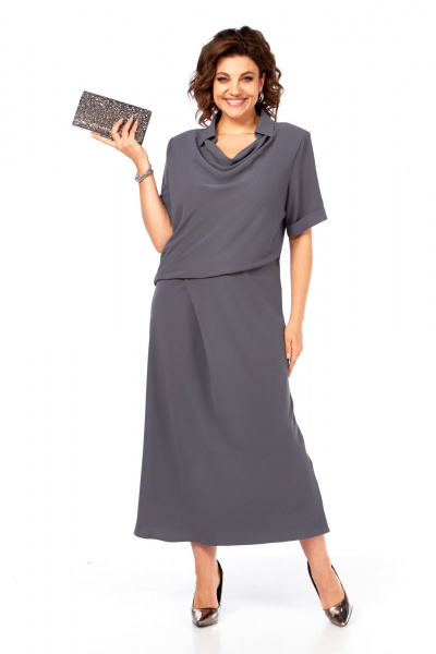 Платье Диомант 2079 графит - фото 5
